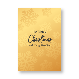 Gold Christmas Invitation card 