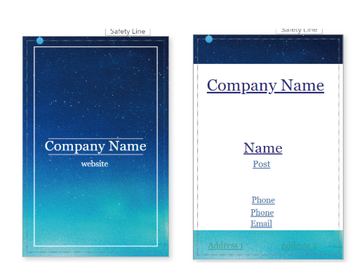 Galaxy Name Card Template